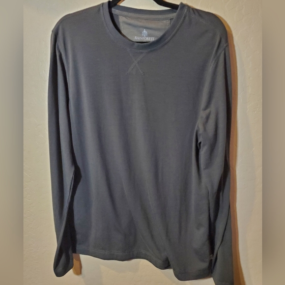 Rainforest Gray Long Sleeve Shirt Casual Athletic Wear Men's Size Medium - Picture 3 of 8